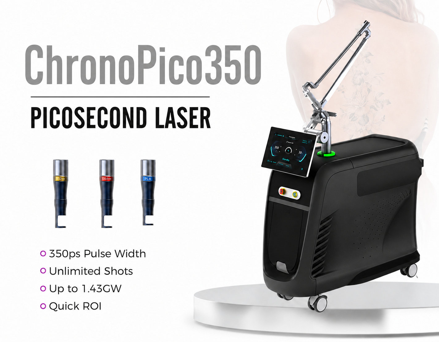 VALO ChronoPico 350 picosecond laser horizontal overview